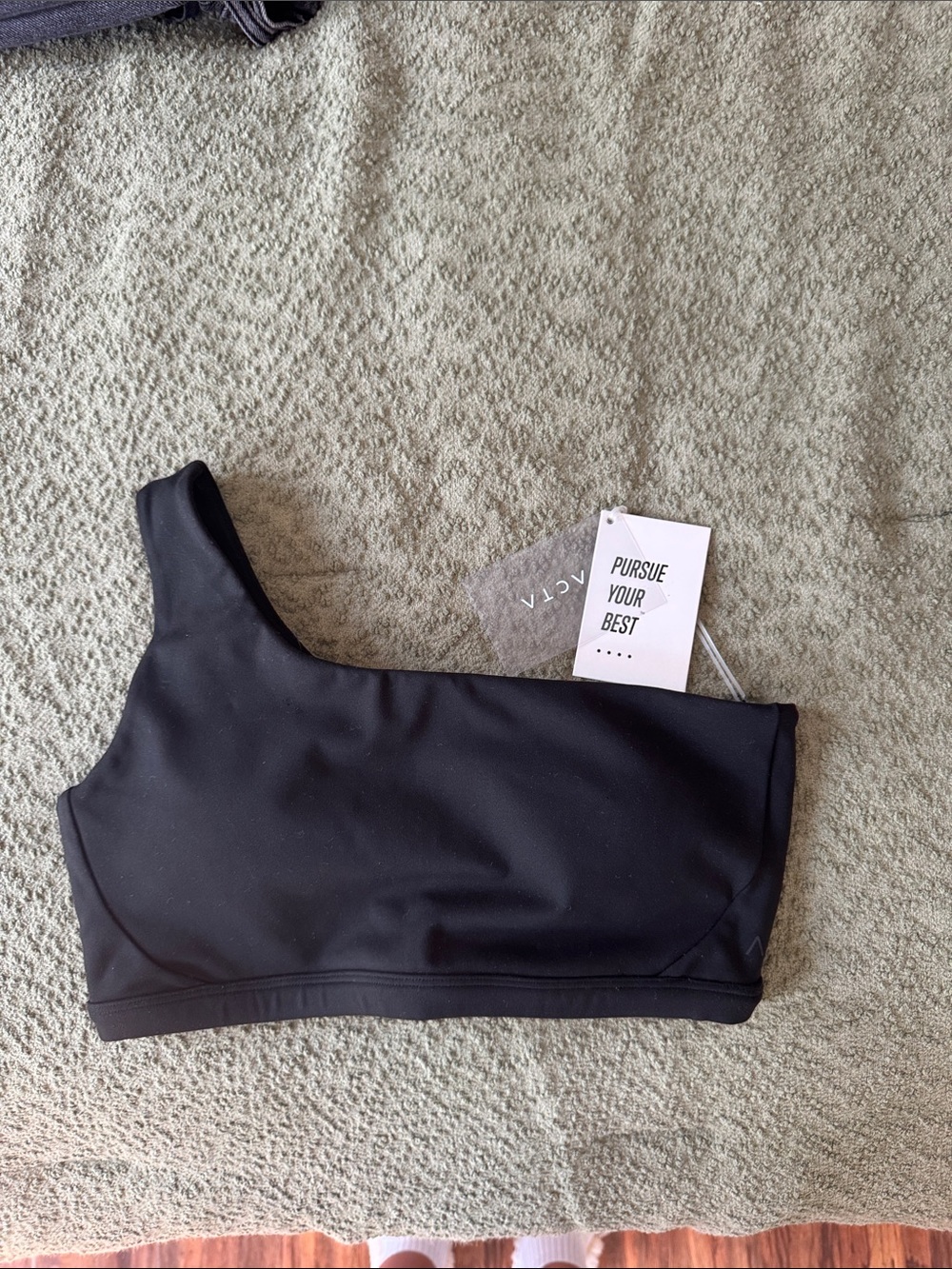 ACTA One-Shoulder Black Sports Bra